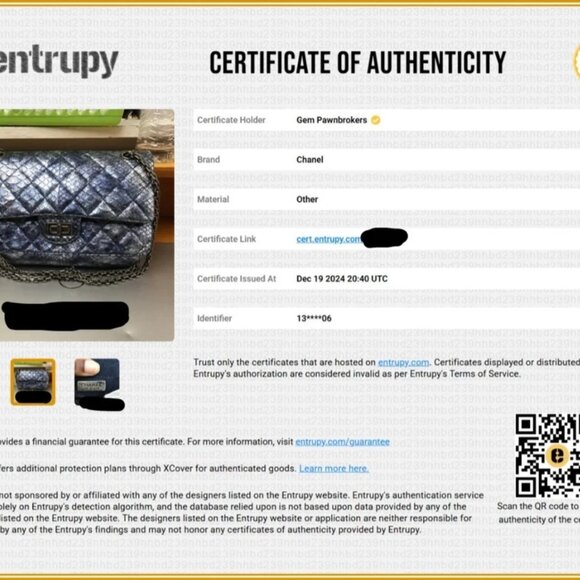 Chanel Blue/Silver Quilted Python Reissue 2.55 Classic Flap Bag 13874706 - Picture 4 of 15